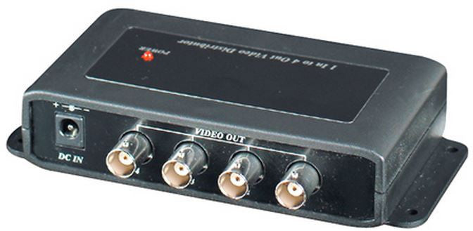 SEESTATION CD104 Single Input to 4 Output Video Splitter / Distributor (BNC) - PAM Distributing Co