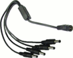 SeeStation POWER SINGLE DC JACK TO QUAD DC PLUG: 1 FOOT