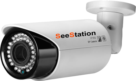 SeeStation (IP) CIP1220V-2W IP Bullet Camera 1.3MP IR POE ONVIF 2.8-12mm Varifocal HD Lens