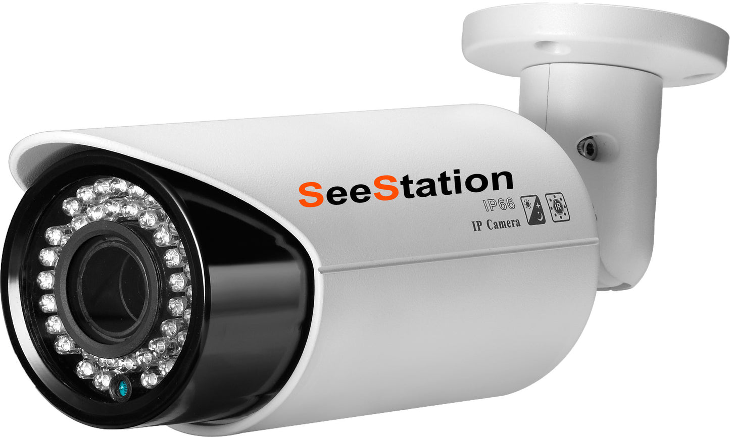 SeeStation (IP-D) CIP1150IV9-AW IP Bullet Camera 1.3MP IR POE ONVIF 2.8-12mm Varifocal Lens
