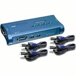 SEESTATION KVM-4PT-USB USB KVM 4 PORT FOR DUAL MOUSE- - PAM Distributing Co